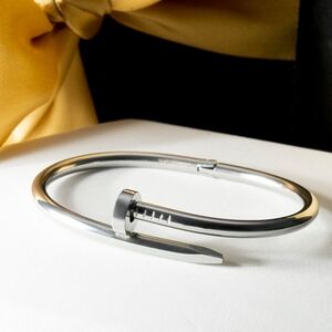 Silver Stainless Steel Nail Bracelets